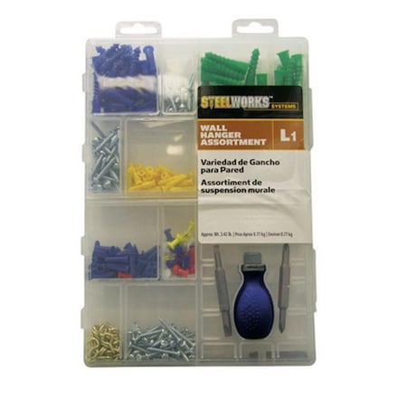 Hillman 130275 Steelworks Wall Hanger Kit 5406814
